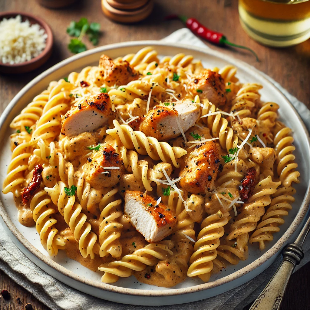 Krämig kycklingpasta med chipotle