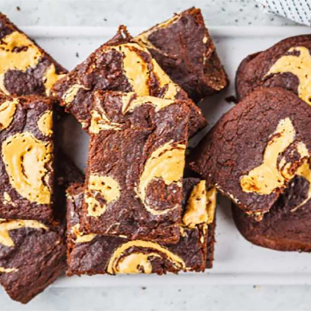Brownies med jordnötssmör