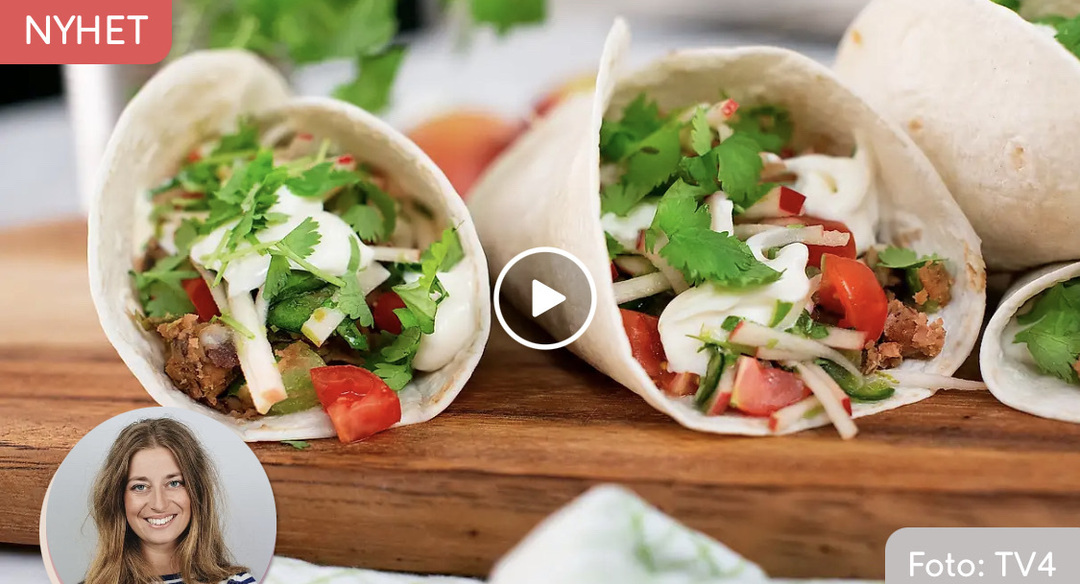 Böntacos med äppelsalsa